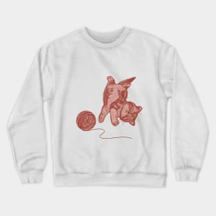 Little cute playing kitty Crewneck Sweatshirt